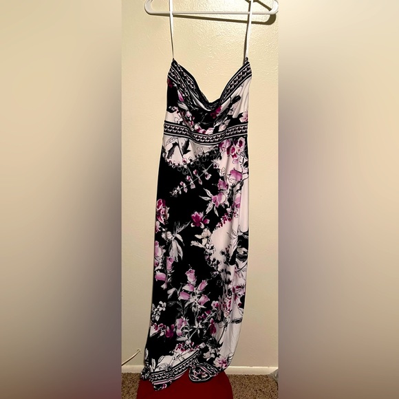 White House Black Market Floral Strapless Maxi Dress - Picture 2 of 7